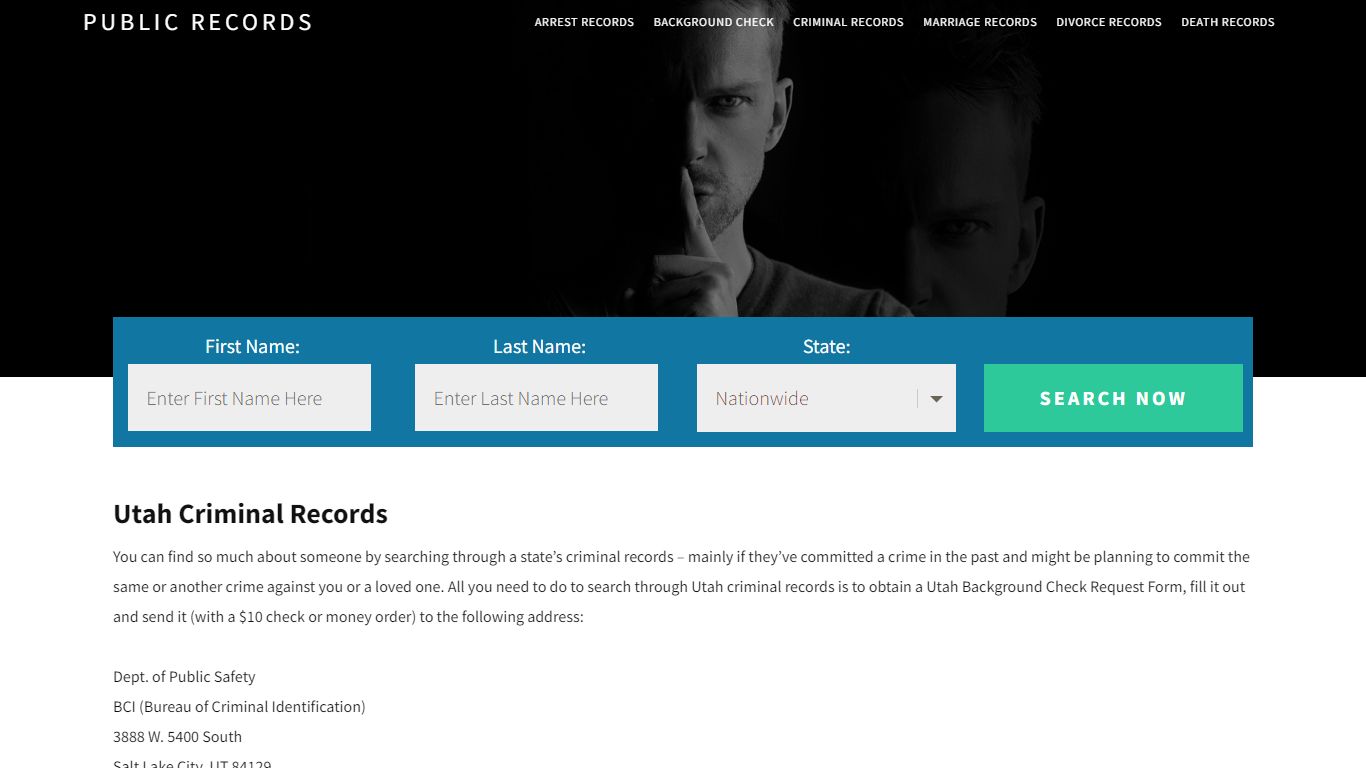Utah criminal records - Public Records
